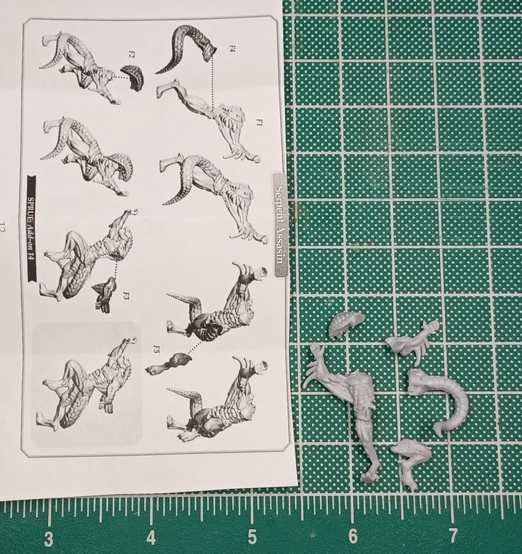 Dungeons & Lasers Woodhaven Stretch Goals Box 1 28mm Serpent Assassin Monster