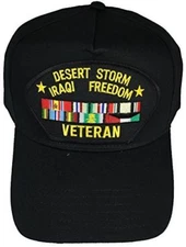 DESERT STORM IRAQI FREEDOM VETERAN CAMPAIGN RIBBONS HAT CAP ODS OIF GULF WAR