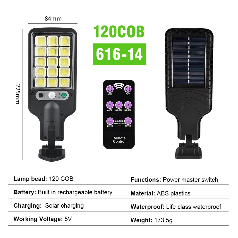 Solar Motion Sensor Outdoor Lights – Dual PIR Sensors, 240 LEDs, 3 Adjustable Heads, 3000LM 7000K, IP65 Waterproof With Remote & 5M Cord For Garage, Porch & Yard