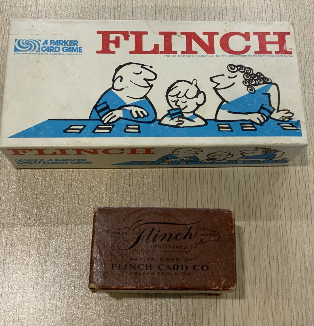 Flinch Card Games ANTIQUE (1913 ) & VINTAGE (1963) Original