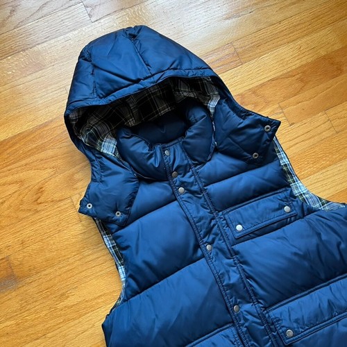 VTG GAP Nylon Puffer Hoodie Vest Vintage Not Down 80s 90s 00s Nuptse North Face - Picture 3 of 6