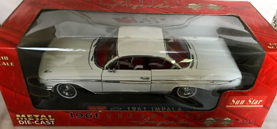 1/18 1961 Chevrolet Impala White SS 409 by Sun Star | eBay