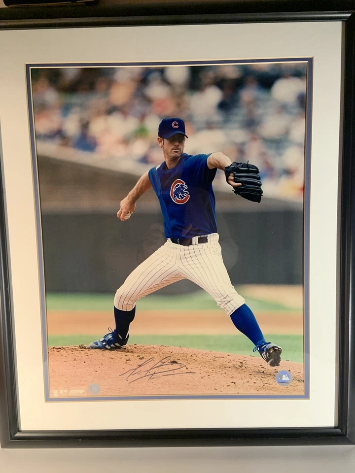 Mark Prior Autographed Photo  . Chicago Cubs . Framed & Matted . 26 X 22 Inches  - Image 3 of 4