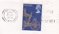 GB 1978 State Coach FU SG 1059 Oxford cancel+Slogan on piece VGC