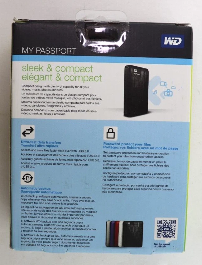 Western Digital My Passport Essential WDBBEP7500ABK Black 750GB External HDD - Image 2 of 4