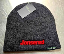 Jonsered heather black winter beanie hat custom embroidered NEW from dealer