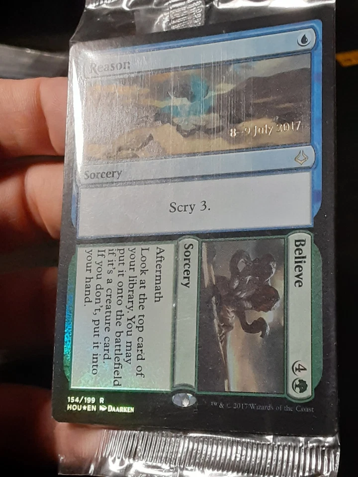 Reason / Believe Prerelease FOIL x1 Unopened , Hour of D , MTG ,FREE SHIPPING - Image 2 of 3
