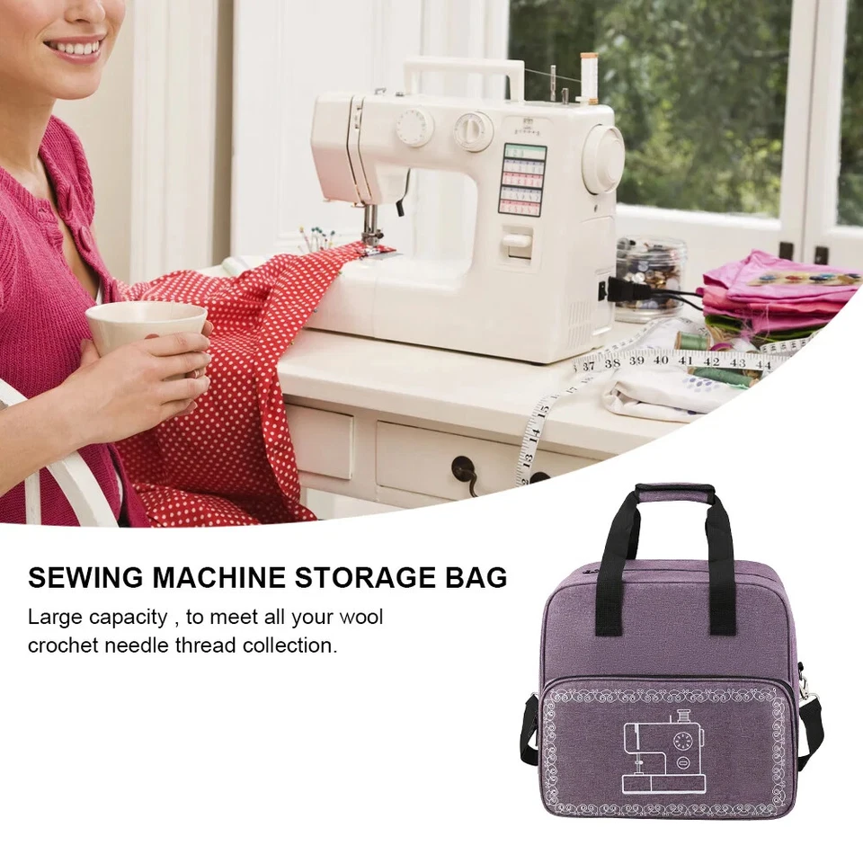 Large Capacity Sewing Machine Bag Thread Yarn Storage Tote Home Organizer Bags - Image 2 of 4