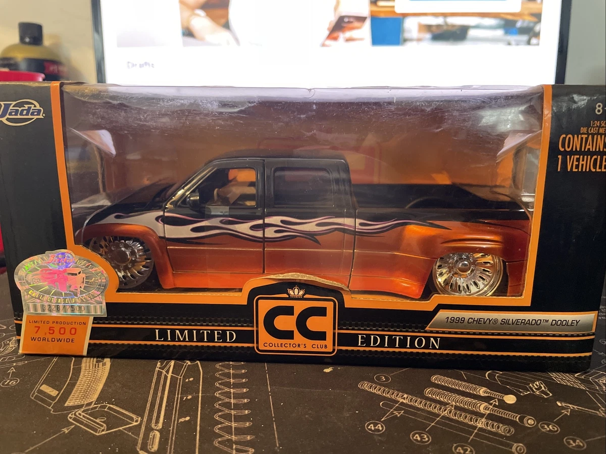 Jada Collector's Club | 1999 Chevy Silverado Dooley | Orange Black | 1:24