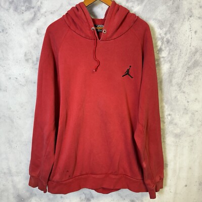 Vintage Jordan Basketball Hoodie Sweatshirt Mens 2XL Red Sportswear | eBay