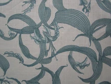 Lilium by Isobel Sea Foam Green Belgian Linen Decorator Fabric **38" UNITS