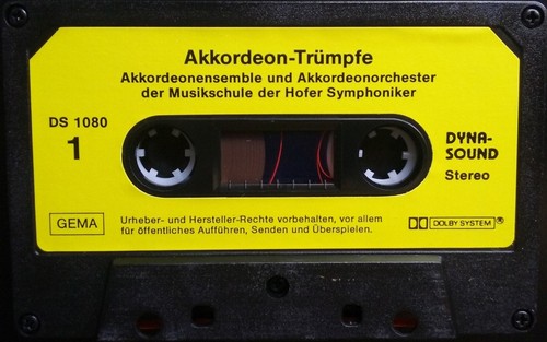 Akkordeon Trümpfe-Musikschule der Hofer Symphoniker Cassette Tonstudio 1080 Rare - Picture 3 of 4