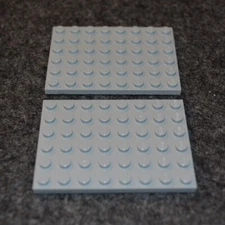 (2) 6x8 Light Gray Base Plate Bricks ~ Lego ~ NEW ~