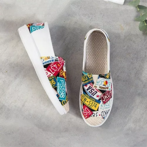 Zapatos de salón informales deslizantes de lona sin cordones estilo hilo dental para mujeres y damas - Imagen 18 de 18