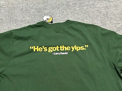 ★24SS 入手困難★MALBON X CURB YOUR ENTHUSIASM YIPS T-SHIRT Malbon Curb Your Enthusiasm Shirt Mens Medium Green Larry