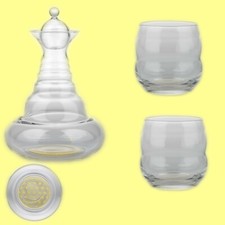 Set 1x Karaffe Alladin 1,3l + 2 Gläser Myhtos alles mit Blume des Lebens in Gold