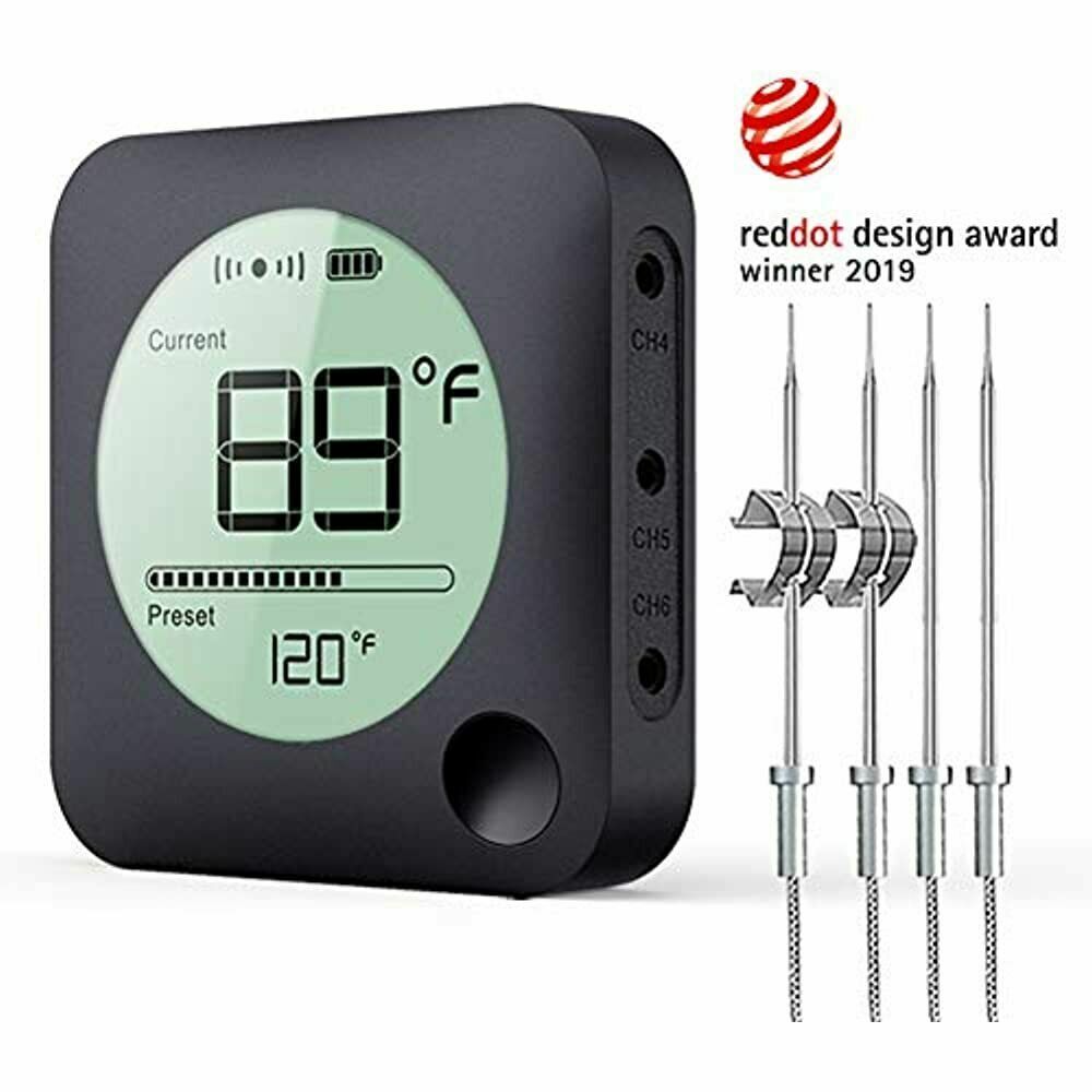 BFOUR Meat Thermometer Wireless Bluetooth, Digital Meat Thermometer with Dual Pr-image
