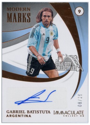 Gabriel Batistuta 2021 Panini Immaculate Modern Marks Bronze Auto