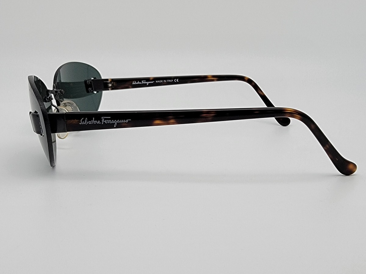 Salvatore Ferragamo 1014 512/71 Tortoise Frame Green Lens  display picture 3