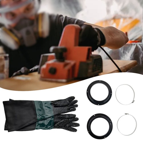 Gloves Sand Blasting Gloves 2 Pcs Clamps 2 Pcs Glove Holders Blast Cabinet - Picture 5 of 17