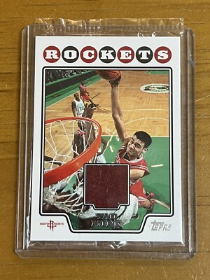 Topps Jersey Swatch TBKR28 Player Worn Relic Sealed In Poly Bag Yao Ming 2008-09