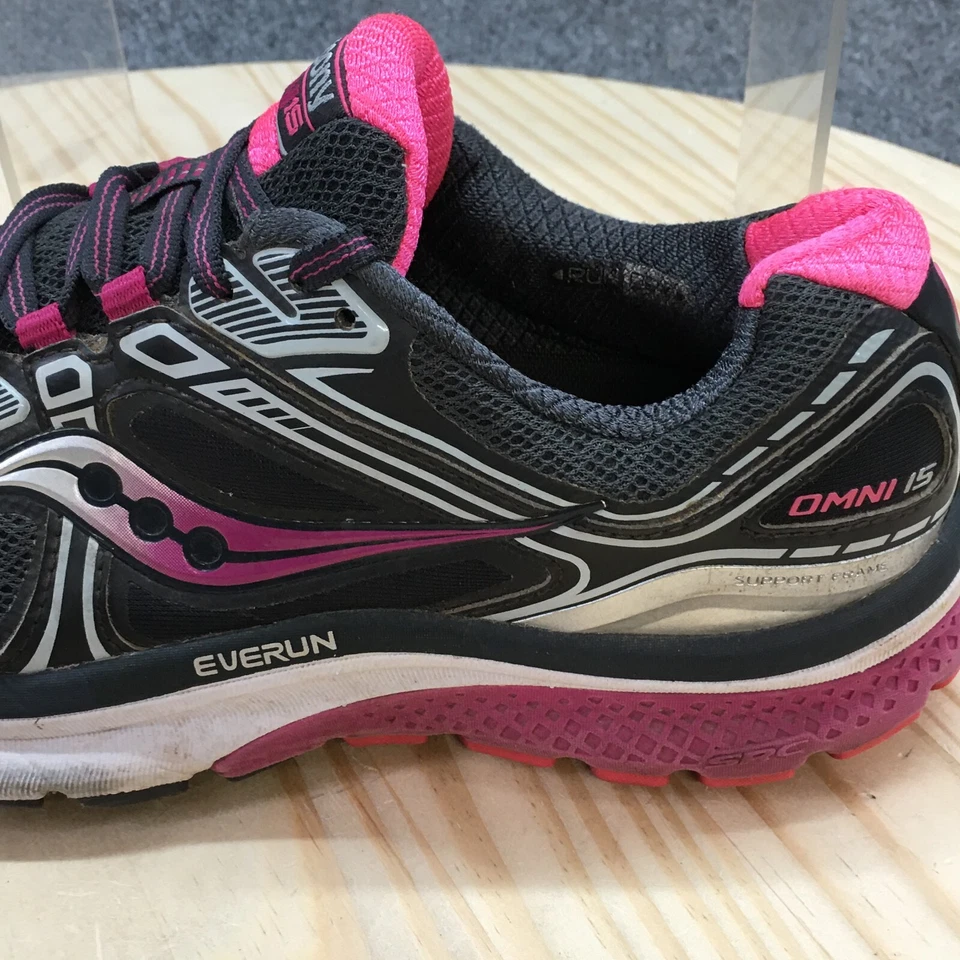 Saucony Zapatos Mujer 8 Omni 15 Tenis para Correr Gris Con Cordones Parte Superior Baja S10315-1 Foto 3 de 4