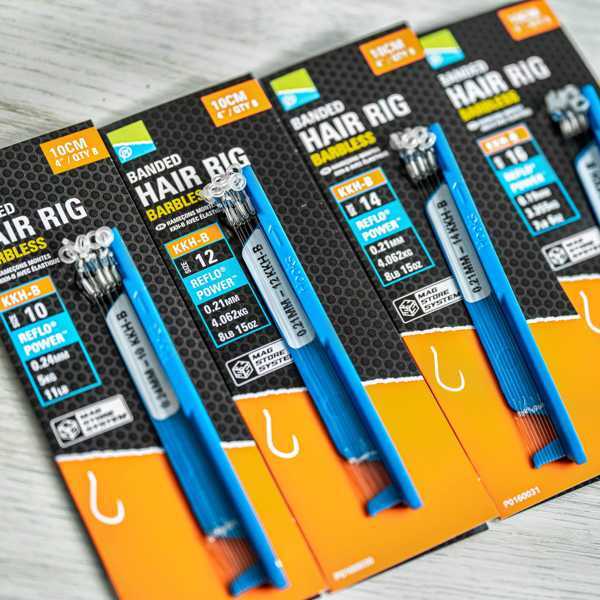 Preston Innovations KKH-B Mag Store Banded Hair Rigs Various Sizes ...