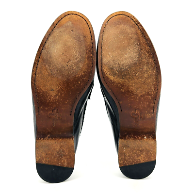 Cole Haan Black Leather Slip-On Loafers with Brown Heel Detail Women main image 3