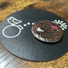 THE UGLY STRIPPER Hand Made Custom Aged Copper Golf Ball Marker!