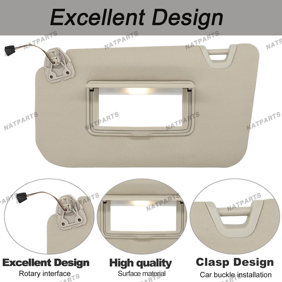 Parasol conductor izquierdo con luz para Nissan Rogue X-Trail 2014-2020 96401-4BA3E Foto 3 de 4