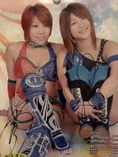 Kana(Asuka) Ayumi Kurihara Autographed KanAyu Event Poster 59.2 × 41.8cm WWE