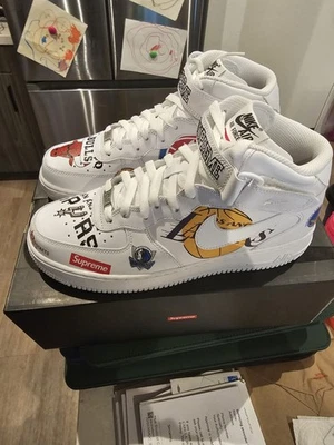 Preços baixos em Nike Supreme x NBA x Air Force 1 07 Mid White | eBay
