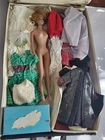 Vintage 1962 Barbie Midge Doll & Carrying Case, clothes, and accessories.
