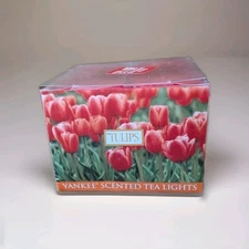 Retired Yankee TULIPS Tea Light Candles (12)