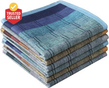 Mens Luxury 100 Cotton Handkerchiefs Plaid Pack