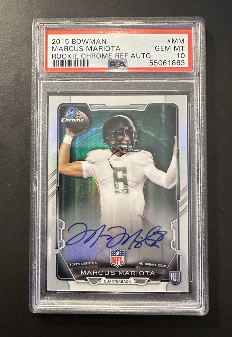 Marcus Mariota Bowman Rookie Chrome Refractor Autographs #MM Base