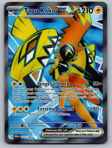 Tapu Koko ex 222/182 Paradox Rift Pokemon Holo Near Mint