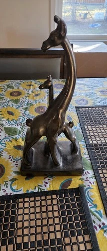 Haeger Pottery Giraffe Mom And Baby