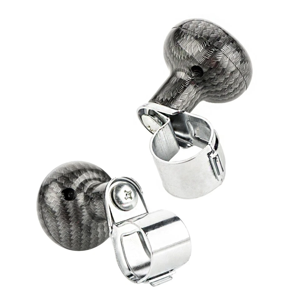 2X Lenkhilfe Fahrhilfe Lenkradknauf Steuerknauf Knopf 360° Carbon Para DAEWOO - Imagen 2 de 4