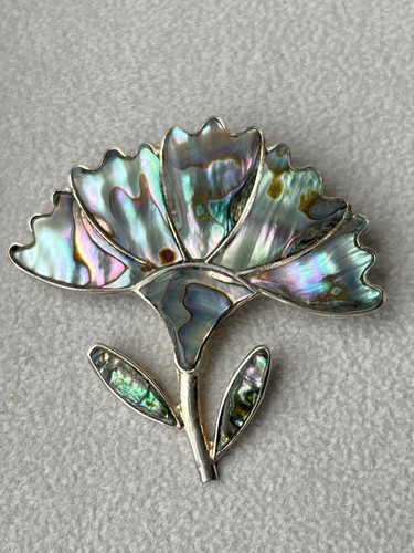 Broche hippocampe avec nacre abalone