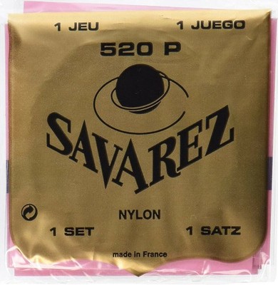 Savarez Guitar Strings Nylon 520P High Tension Wound 2nd 3rd Red Card