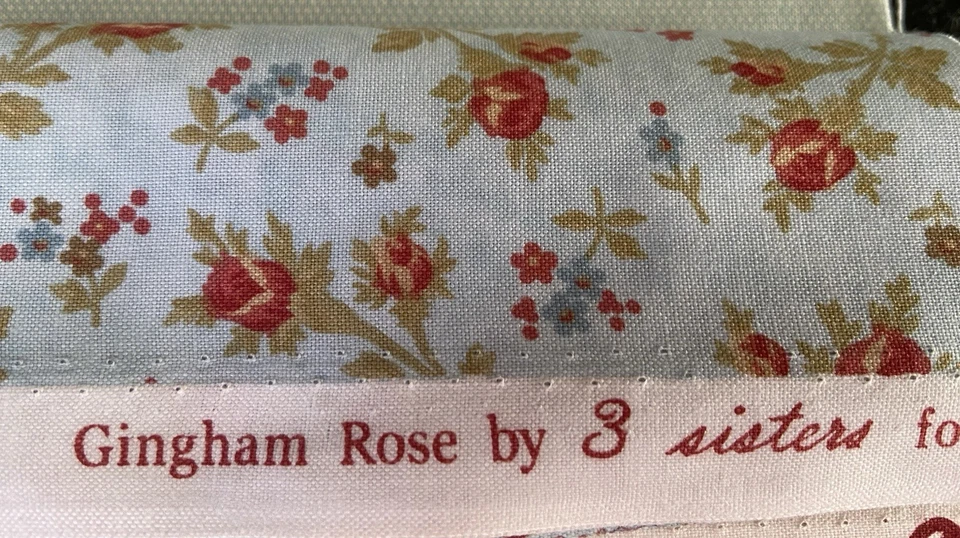 Gingham Rose By 3 Sisters For Moda - 40 1/4 Yard Cuts Rare OOP Line - Image 2 of 4