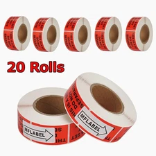 20 Roll of 500 1X2 This Is a Set Do Not Separate Shipping Stickers Mailing Label
