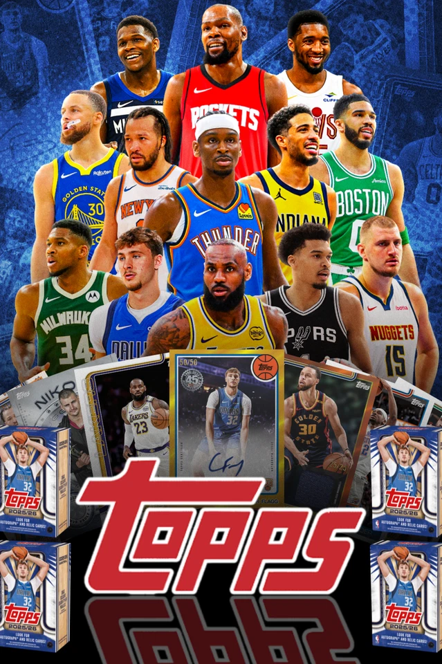 $1 Auctions! 2025-26 Topps Basketball 4x Blaster Box break.