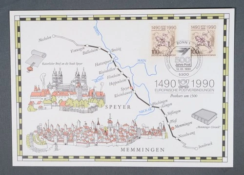 MayfairStamps Germany FDC 1990 500 Years Post Bonn First Day Cover aaw_96707