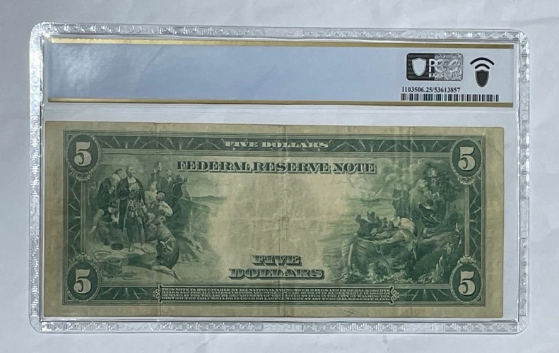 U.S. - Series of 1914 $5.00 Federal Reserve Note (PCGS Very Fine 25) - Image 2 of 2