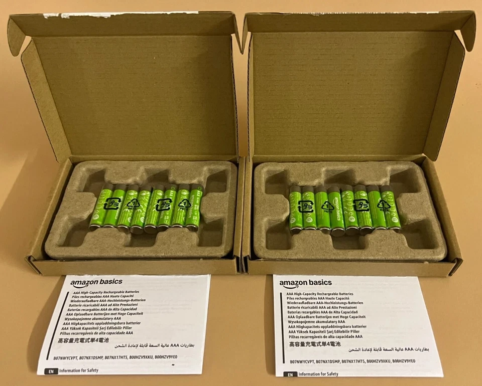 16 x Amazon Basics AAA High-Capacity 850mAh NiMH Rechargeable (2 packs of 8) - Image 2 of 4