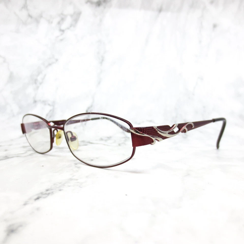Женская оправа для очков Bulova Tacoma бордовая прямоугольная с полным ободком 52-17-135 - Изображение 2 из 4