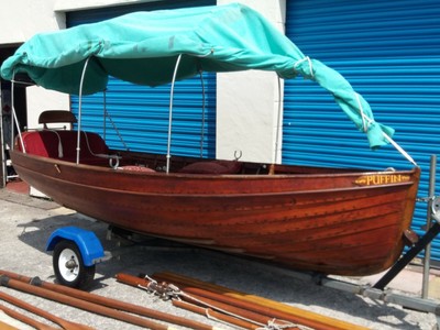 victorian clinker built rowing sailing camping tender
