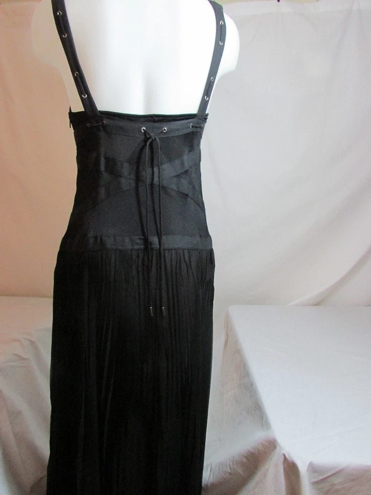 ABITO DA SERA DESIGNER VERSACE NERO CON SPALLINE TG 36